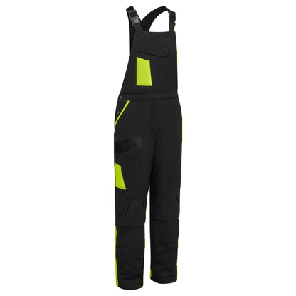 Wx1 Two Tone Insulated Cotton Bib And Brace Cd117 - Black Yellow - Customisable Bib &amp; Braces