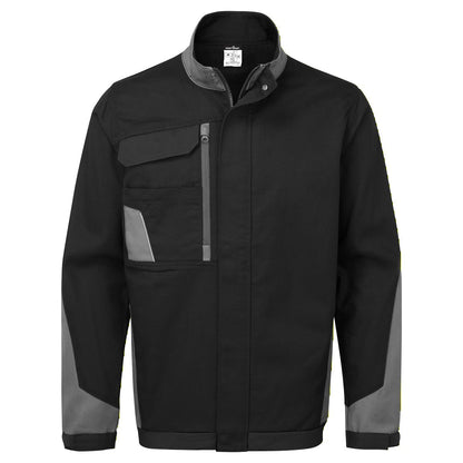 Wx1 Two Toned Insulated Cotton Work Jacket Cd118 - Black Grey - Customisable Insulated Jackets