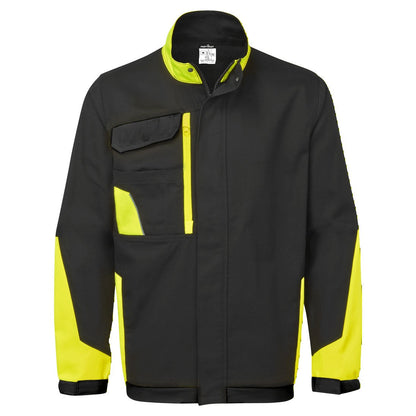 Wx1 Two Toned Insulated Cotton Work Jacket Cd118 - Black Yellow - Customisable Insulated Jackets