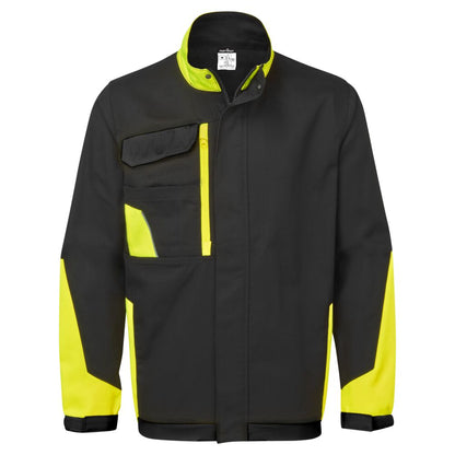 Wx1 Lightweight Cotton Work Jacket Cd130 - Black Yellow - Customisable Work Jackets
