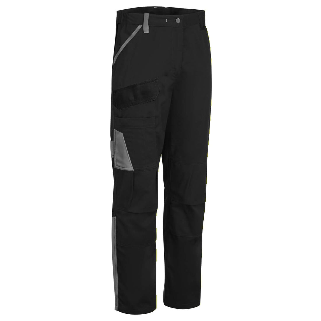 Wx1 Lightweight Cotton Work Trousers Cd131 - Black Grey - Customisable Work Trousers
