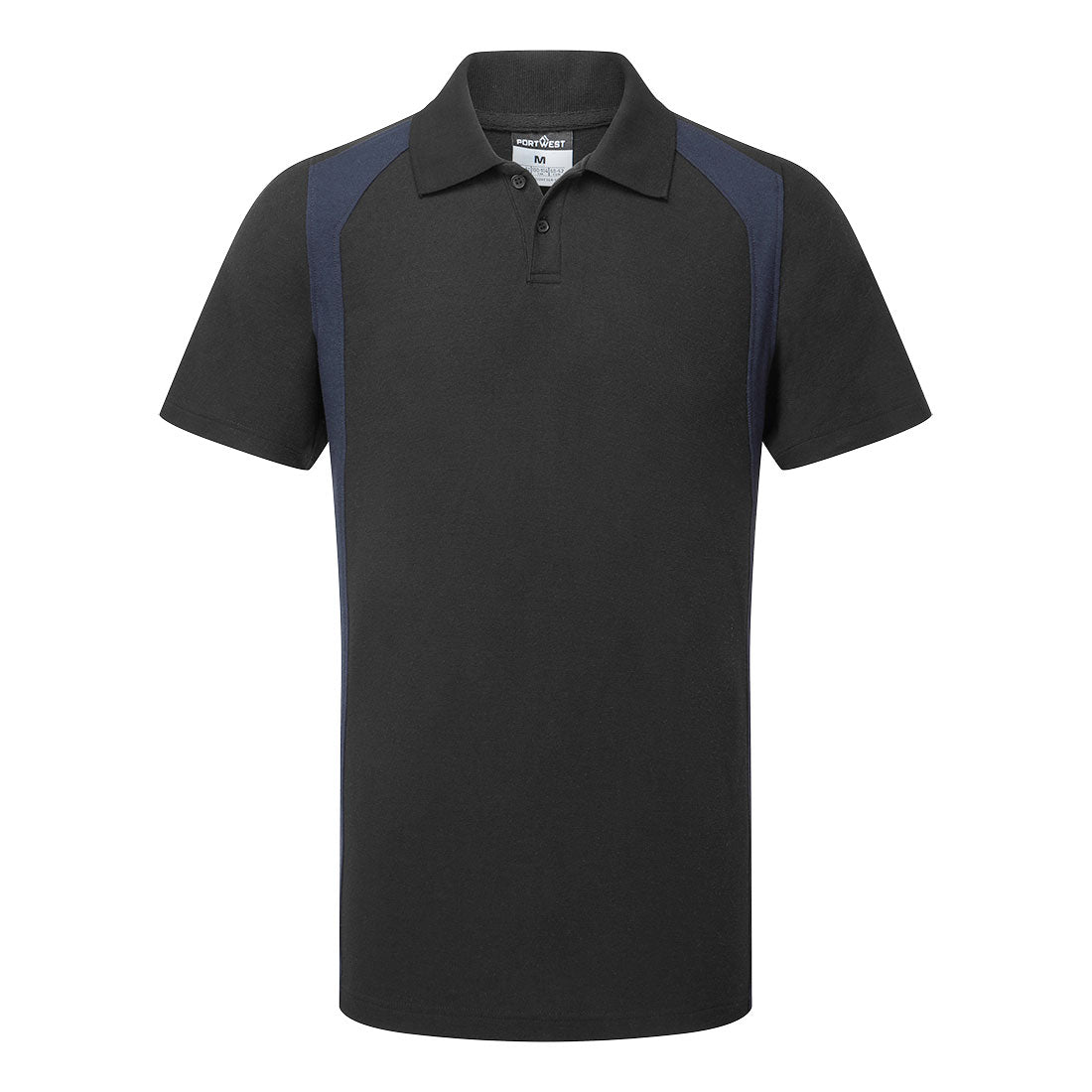 Wx2 Polo Shirt S/S Cd812 - Black Navy - Customisable Polo Shirts