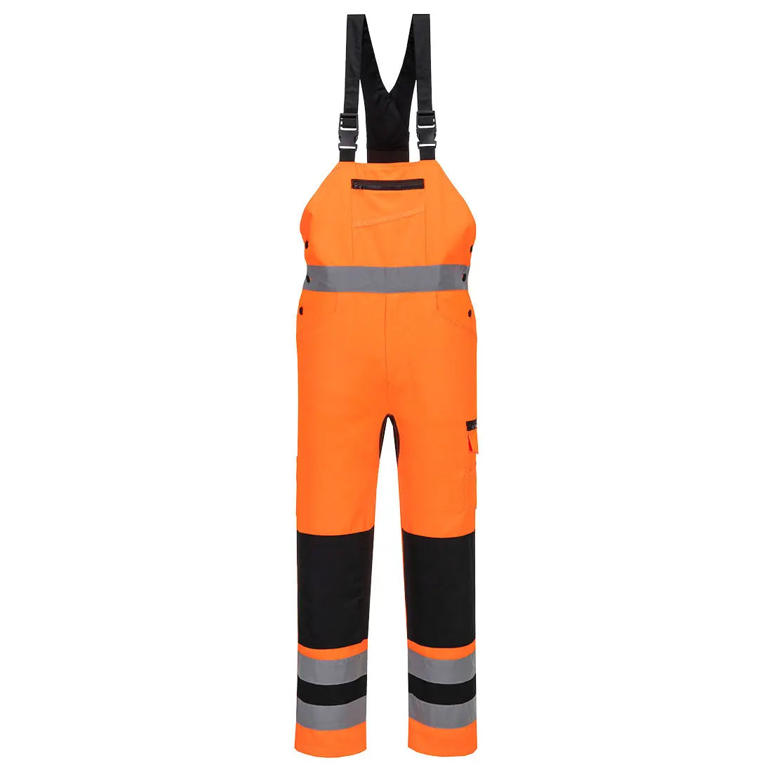 Wx2 Eco Hi Vis Bib &amp; Brace Cd852 - Orange Black - Customisable Bib &amp; Braces
