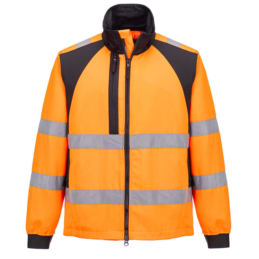 Portwest Wx2 Eco Hi Vis Work Jacket CD861 - Orange Black - Customisable Jackets