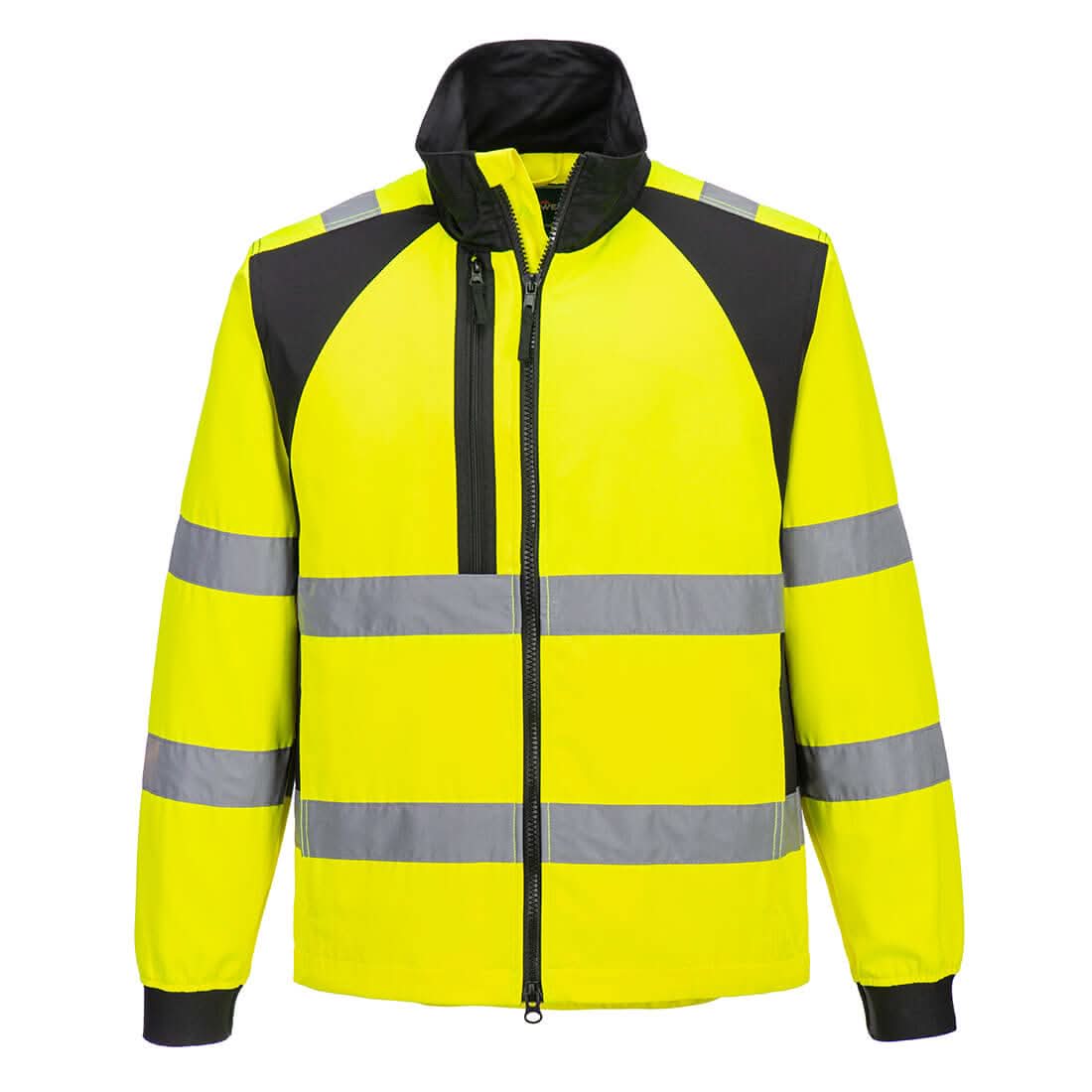 Portwest Wx2 Eco Hi Vis Work Jacket CD861 - Yellow Black - Customisable Jackets