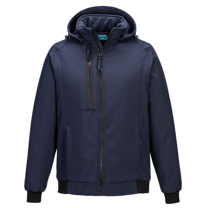 Portwest WX2 Eco Hooded Insulated Softshell (2L) cd874 - Dark Navy - Customisable Jacket