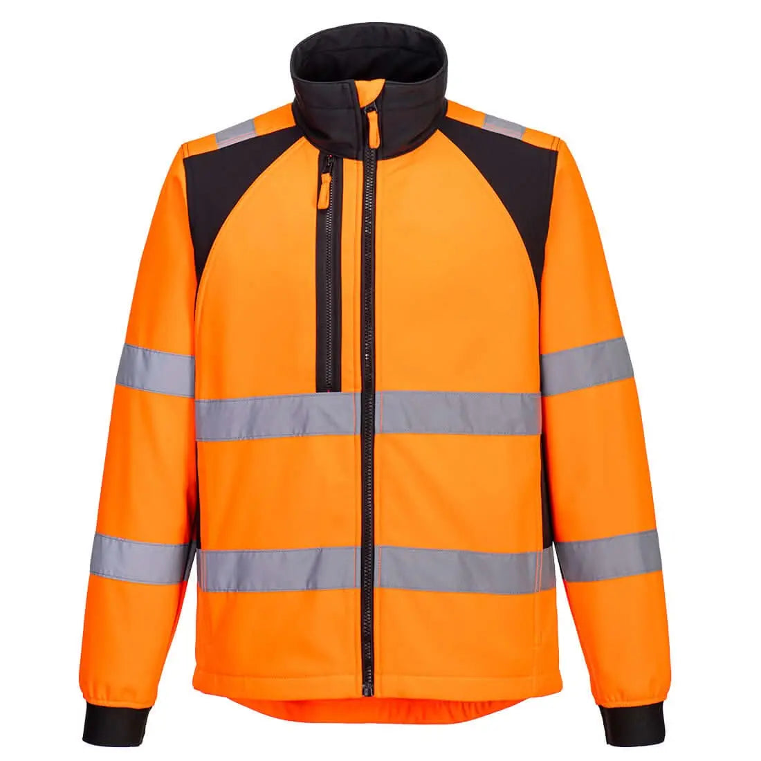 Wx2 Eco Hi Vis Softshell (2 L) Cd875 - Orange Black - Customisable Softshell Jackets