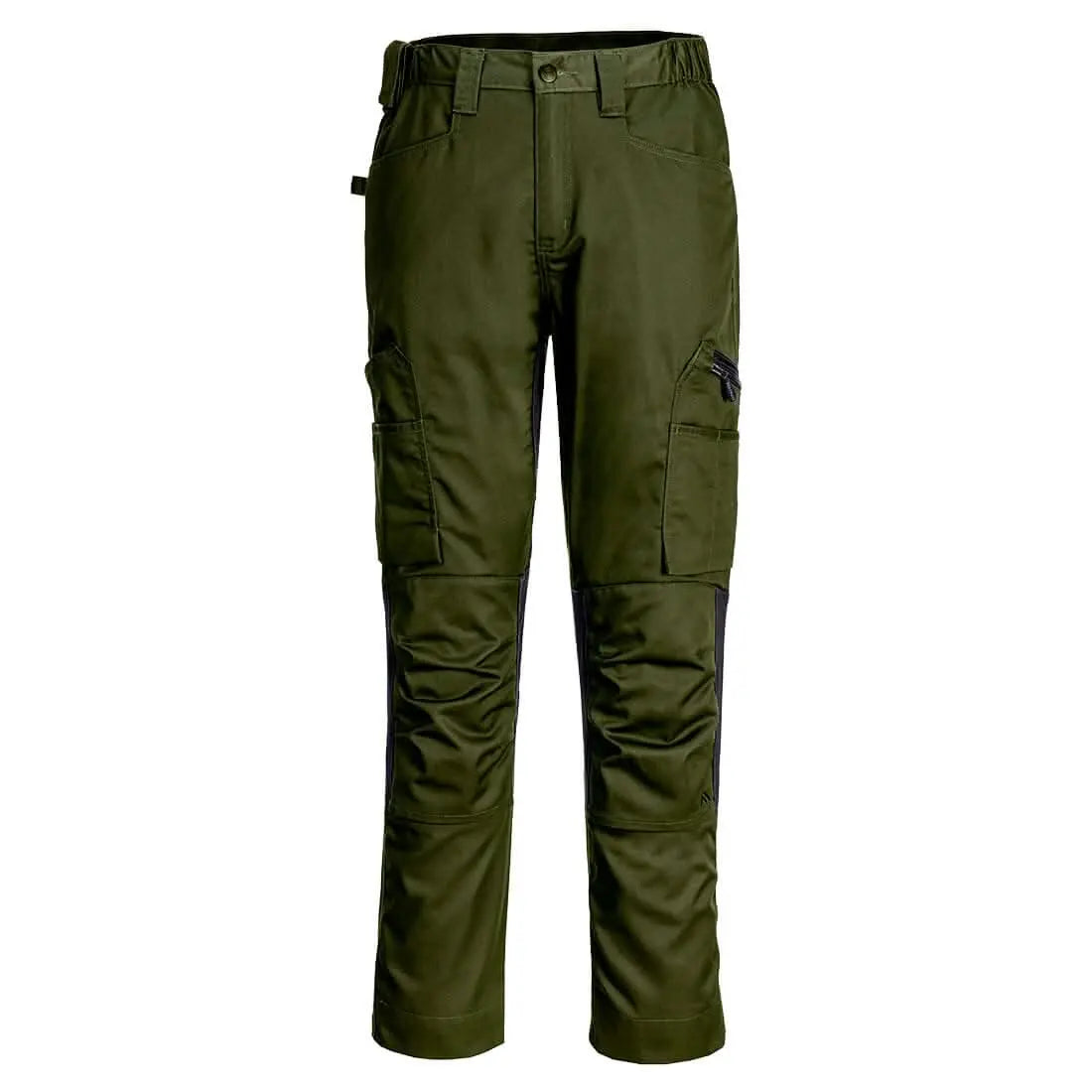 Wx2 Eco Stretch Trade Trousers Cd881 - Olive Green - Customisable Work Trousers