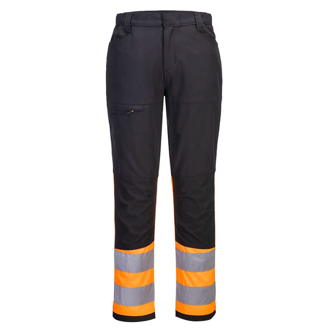 Portwest Wx2 Eco Hi Vis Class 1 Service Trousers CD888 - Orange Black - Customisable Hi-Vis Trousers
