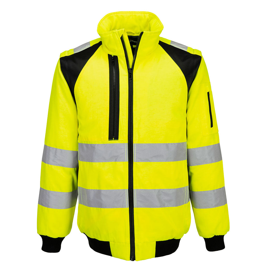 Wx2 Hi Vis 2 In 1 Pilot Jacket Cd898 - Yellow Black - Customisable Multi-Way Jackets