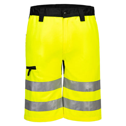 Wx2 Eco Hi Vis Shorts Cd899 - Yellow Black - Customisable Shorts