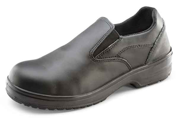 Beeswift Ladies Slip On Shoe - Black - Customisable Safety Shoes