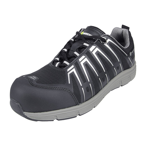 Beeswift Trainer Shoe S Non Metallic - Black Grey - Customisable Safety Trainers