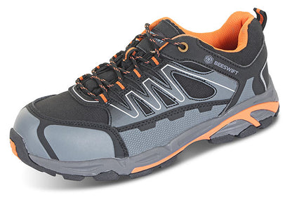 Beeswift Safety Trainer S Composite - Black Orange - Customisable Safety Trainers