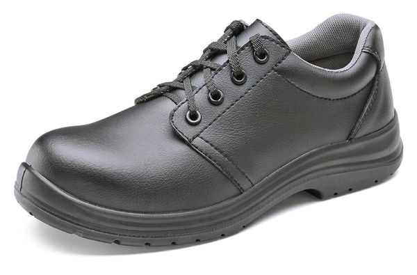 Beeswift Micro Fibre Tie Shoe S - Black - Customisable Safety Shoes