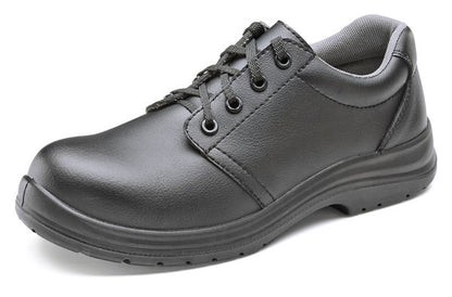 Beeswift Micro Fibre Tie Shoe S - Black - Customisable Safety Shoes