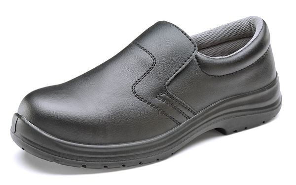Beeswift Micro Fibre Slip On Shoe S - Black - Customisable Safety Shoes