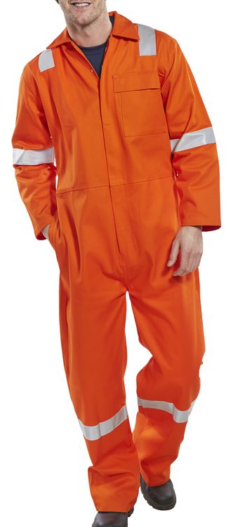 Beeswift Nordic Design Fire Retardant Boilersuit - Orange - Customisable Boilersuits