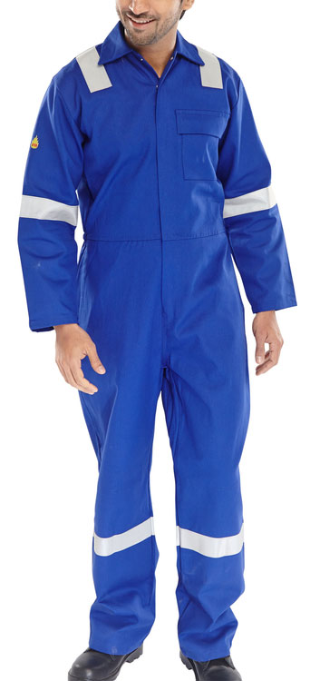 Beeswift Nordic Design Fire Retardant Boilersuit - Royal Blue - Customisable Boilersuits