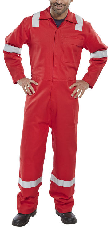 Beeswift Nordic Design Fire Retardant Boilersuit - Red - Customisable Boilersuits