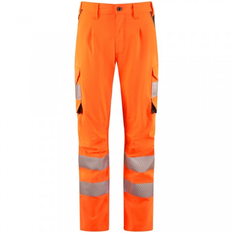 EcoViz Womens Lightweight Polyester Stretch Cargo Winswell CL05 - ORANGE - Customisable Hi-Vis Shorts &amp; Trousers