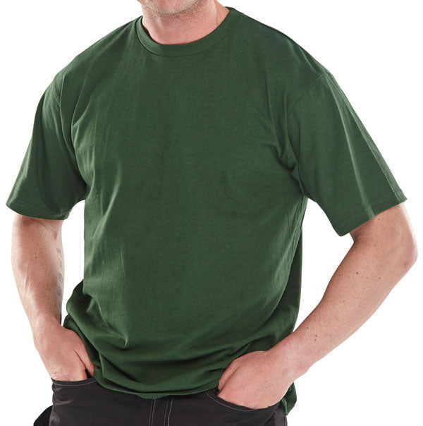 Blank Beeswift Heavyweight T Shirt - Bottle Green - Customisable Tee Shirts