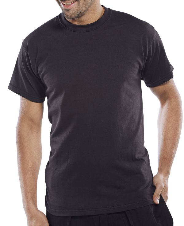 Blank Beeswift Heavyweight T Shirt - Black - Customisable Tee Shirts