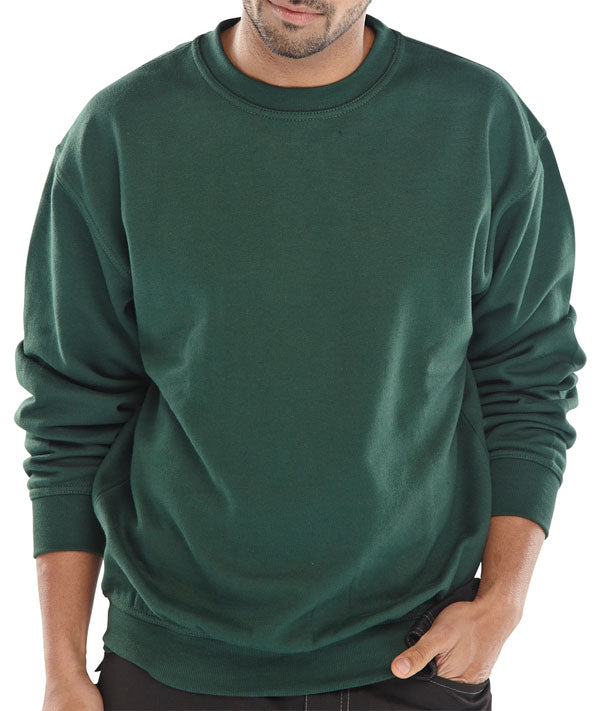 Beeswift Polycotton Sweatshirt - Bottle Green - Customisable Sweatshirts