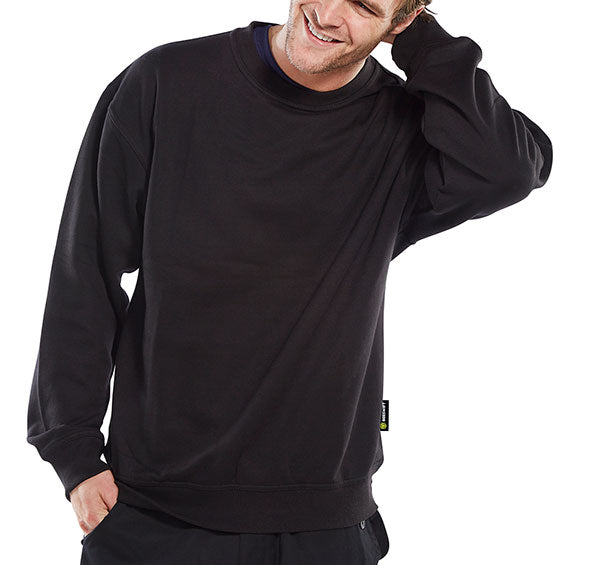 Beeswift Polycotton Sweatshirt - Black 4XL - Customisable Sweatshirts