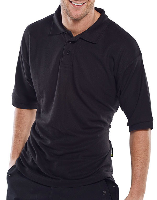 Beeswift Standard Polo Shirt - Black - Customisable Polo Shirts