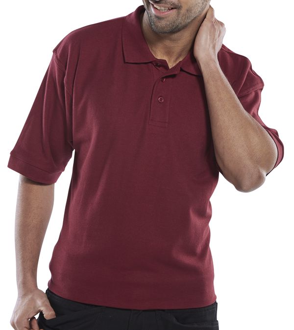 Beeswift Standard Polo Shirt - Burgundy M - Customisable Polo Shirts