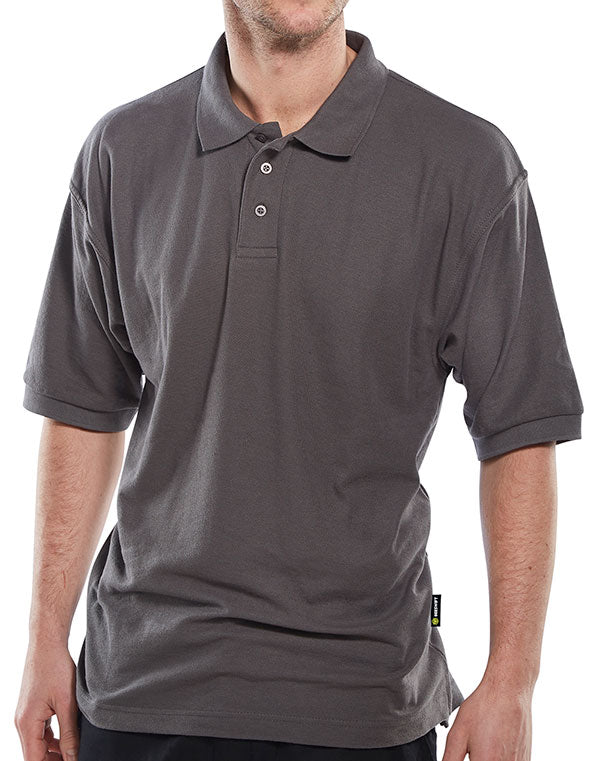 Beeswift Standard Polo Shirt - Grey - Customisable Polo Shirts