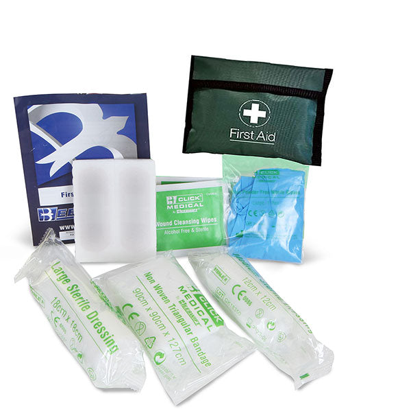 Click Medical Click Medical Hse Person First Aid Kit In Pouch - Green 14X20CM - Customisable First Aid Kits