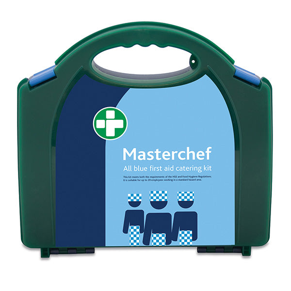 Click Medical Masterchef Person All Catering First Aid Kit In Aura Box - Green 550X320X355MM - Customisable Catering Kits
