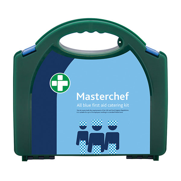 Click Medical Masterchef Person All Catering First Aid Kit In Aura Box - Green 550X320X550MM - Customisable Catering Kits