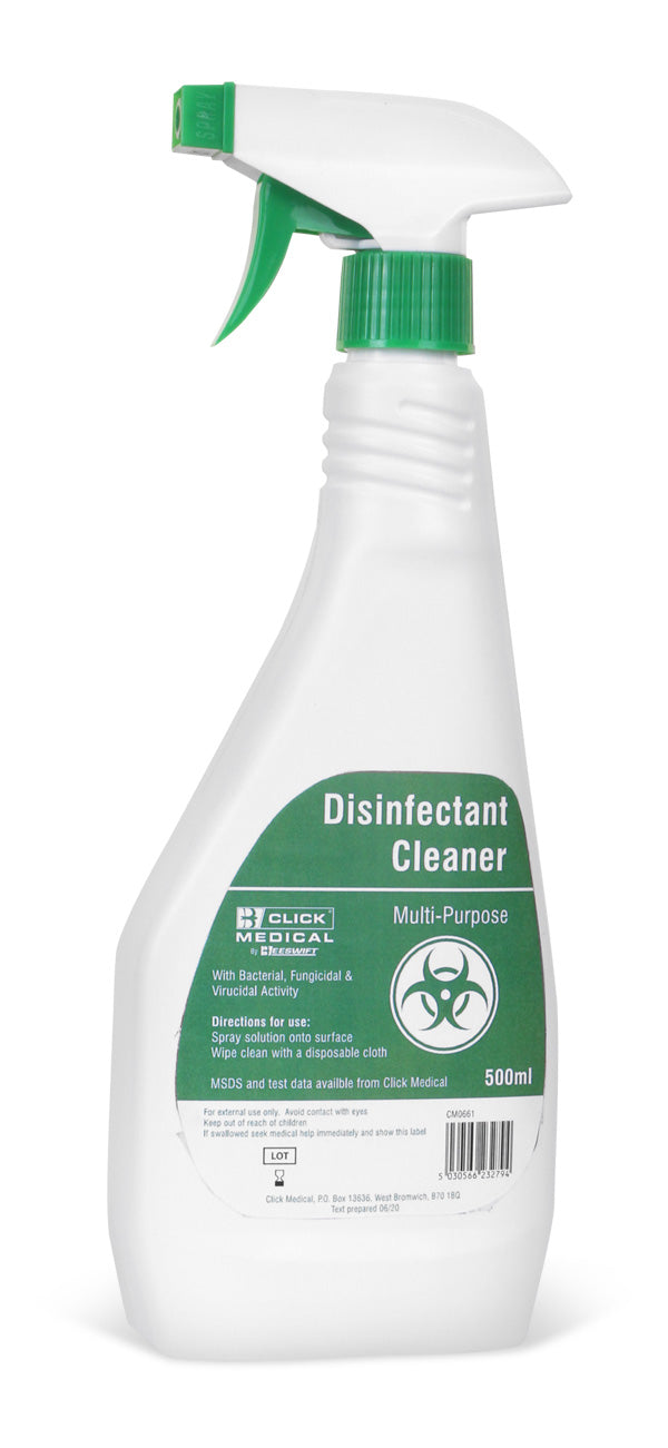 Click Medical Click Medical Multipurpose Disinfectant Cleaner Ml - White 500ML - Customisable Medical Clean Up