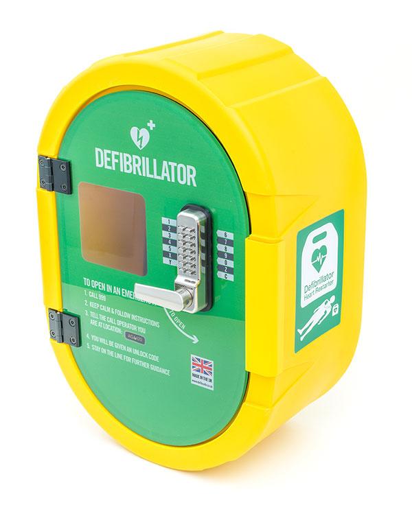 Defibsafe Defibsafe External Cabinet With Code Lock - Yellow 450X630X320MM - Customisable AED Cabinets &amp; Brackets