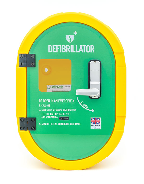 Defibsafe Defibsafe External Cabinet With No Lock - Yellow 450X630X320MM - Customisable AED Cabinets &amp; Brackets