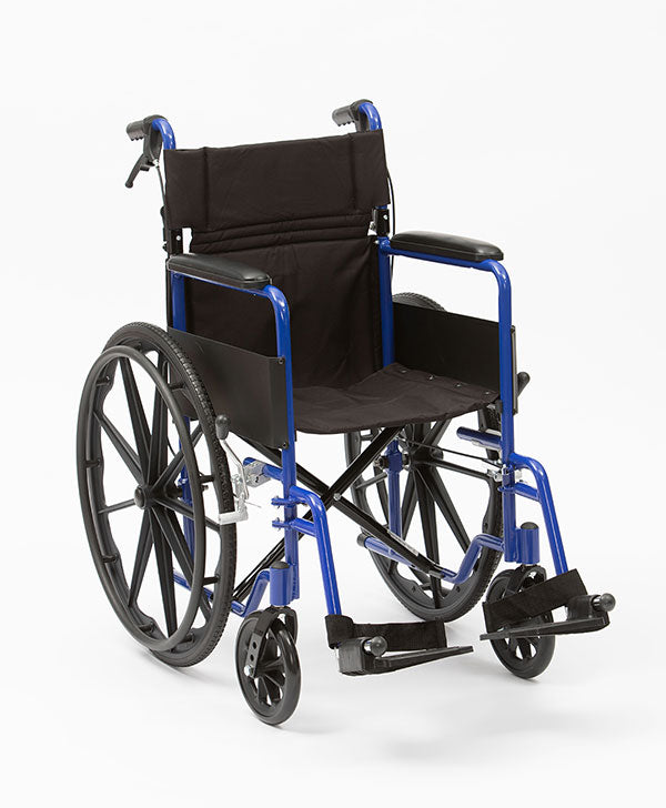Click Medical Click Medical Self Propelled Wheelchair - Blue 822X295X800MM - Customisable Patient Transport