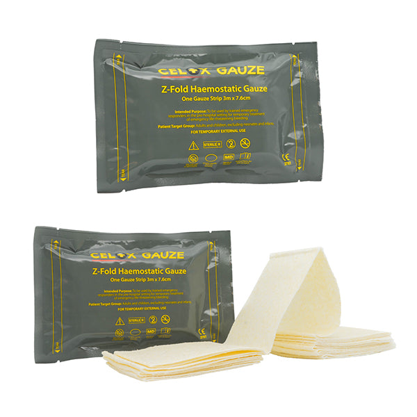 Celox Cellox Haemostatic Gauze Roll G - White 7.6X3CM - Customisable Trauma &amp; Critical Injury