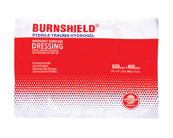 Burnshield Burnshield Sterile Trauma Hydrogel Dressing Mm X Mm - White Red 600MM X 400MM - Customisable Burns