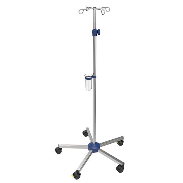 Click Medical Click Medical Stainless Steel Infusion Stand - Ash 121X19X905MM - Customisable Furniture/Room Equipment
