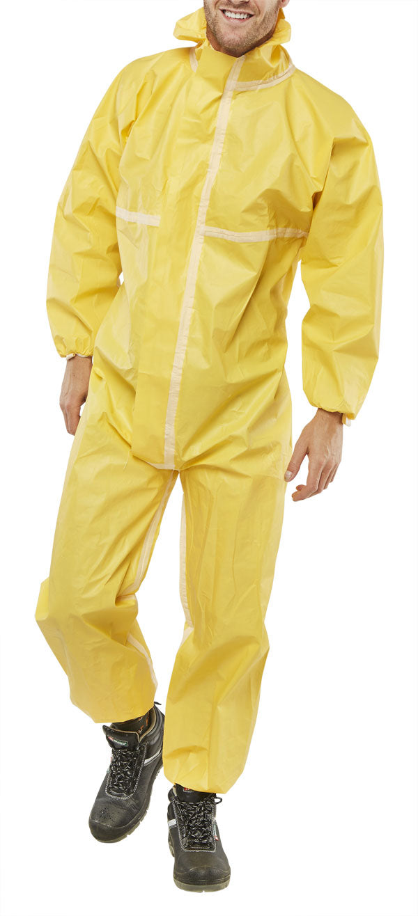 Beeswift Disposable Coverall Microporous Type // - Yellow - Customisable Coveralls