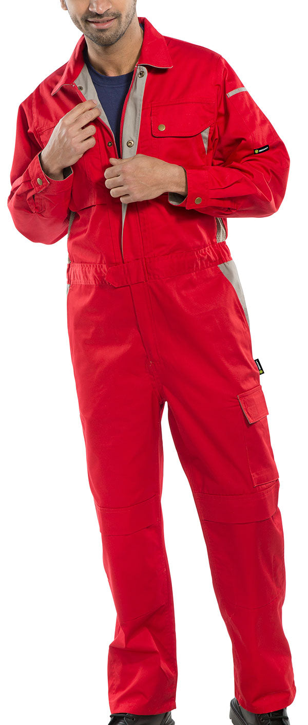 Beeswift Premium Boilersuit - Red - Customisable Boilersuits