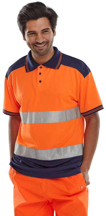 Beeswift Hi Vis Two Tone Polo Shirt - - Customisable Polo Shirts
