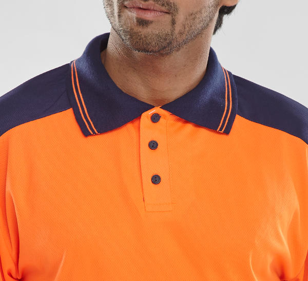 Beeswift Hi Vis Two Tone Polo Shirt - - Customisable Polo Shirts