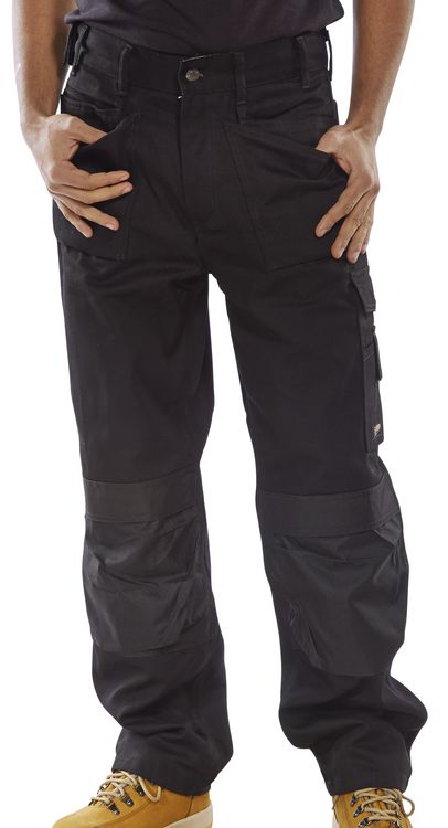 Beeswift Premium Multi Purpose Trousers - Black - Customisable Trousers