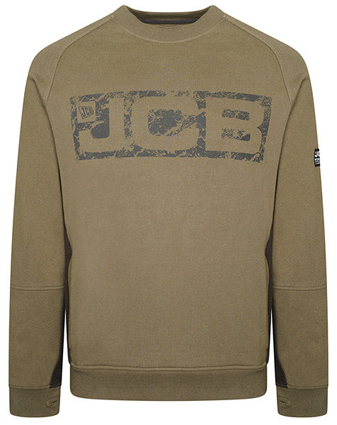 Jcb Workwear Jcb Workwear Trade Crew Sweatshirt - Olive Green - Customisable Sweatshirts