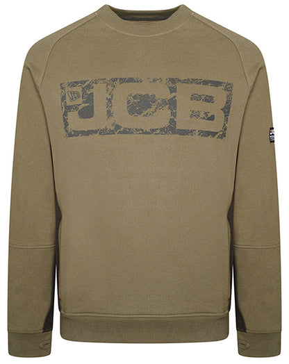 Jcb Workwear Jcb Workwear Trade Crew Sweatshirt - Olive Green - Customisable Sweatshirts