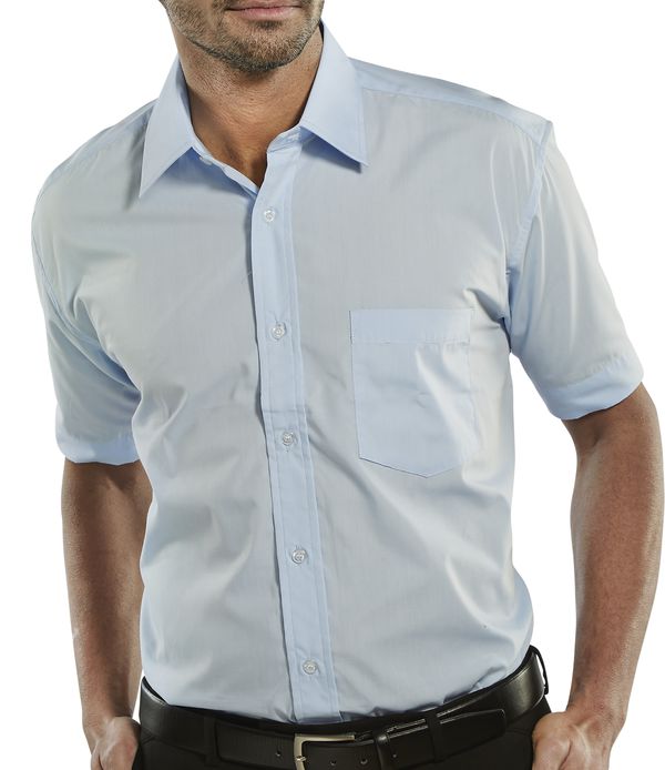 Beeswift Classic Shirt Short Sleeve - Sky Blue - Customisable Shirts